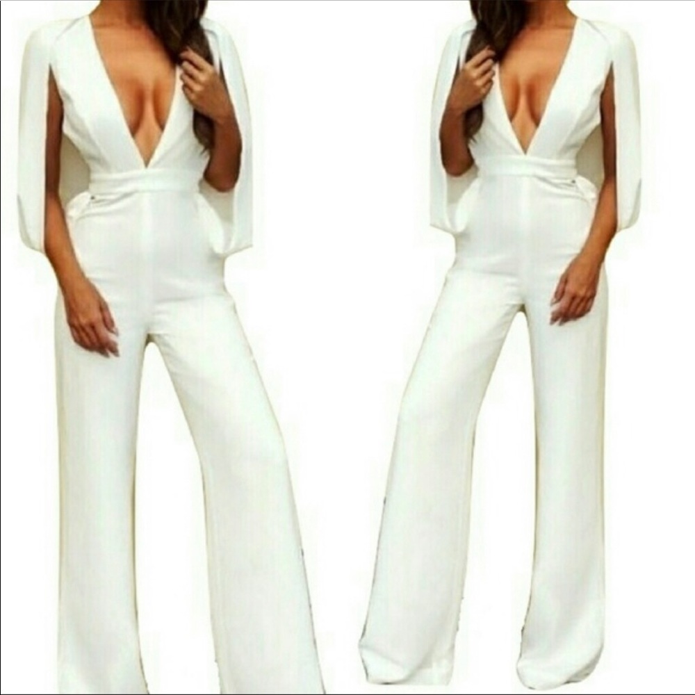 Misha Collection cape jumpsuit in black not white